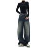 Black Harajuku Y2K Baggy Jeans Women Streetwear Retro Fashion Autumn High Waist Pants Loose Wide Leg Denim Trousers