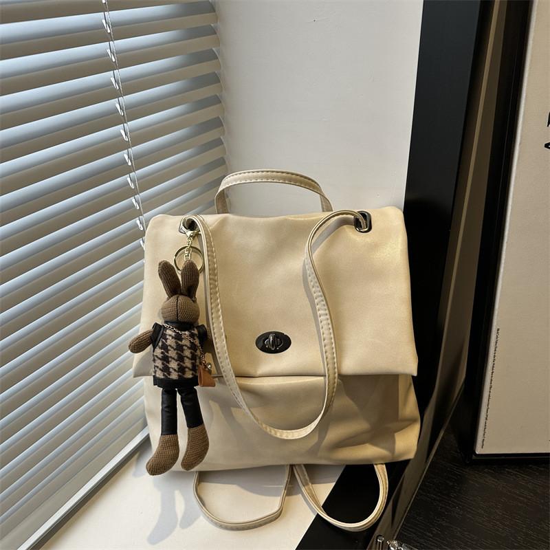 Pu Material Womens Retro Casual Backpack With Durable Wearresistant Design For Daily Use