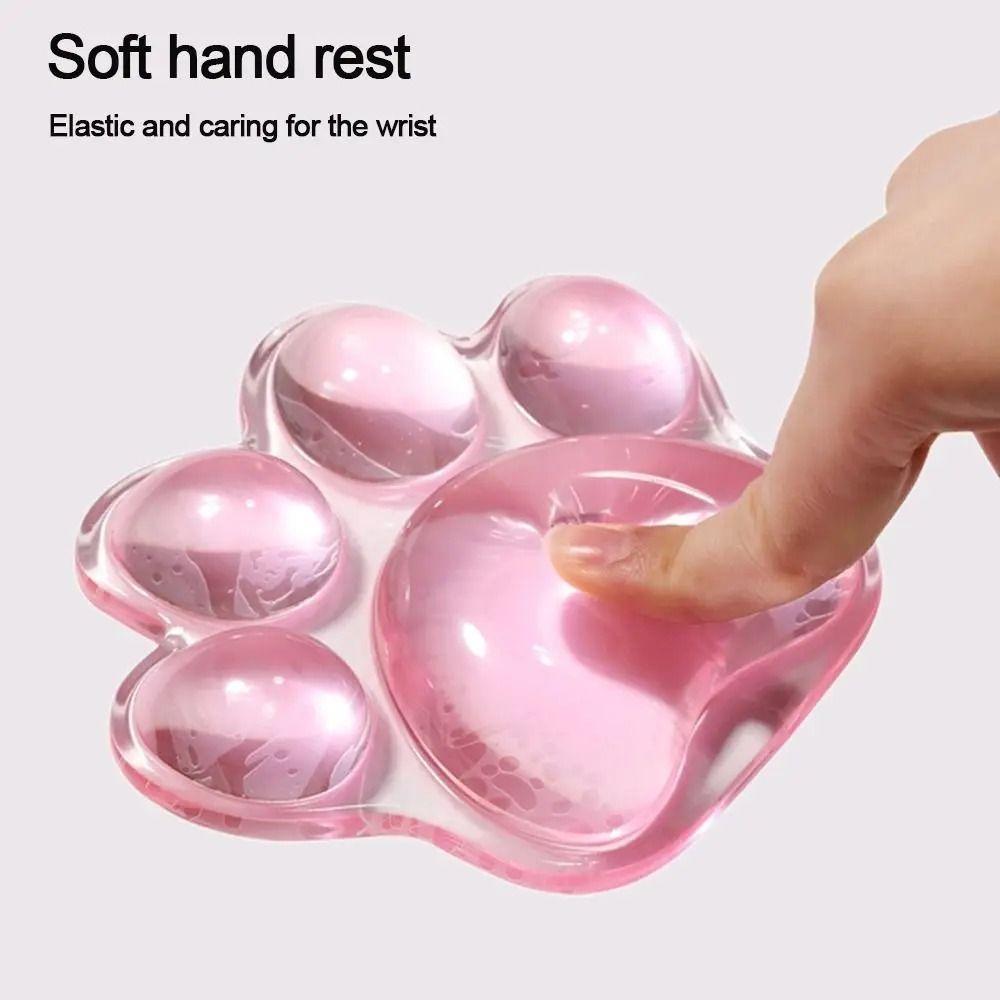 Cat's Paw Shaped Keyboard Holder Transparent Typing Support Pad Keyboard Wrist Rest Office