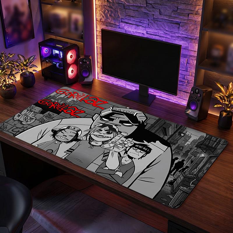 Big Mouse PadGorillaz Extended Soft Desk Mat Gaming Office Computer Table Decor Mat