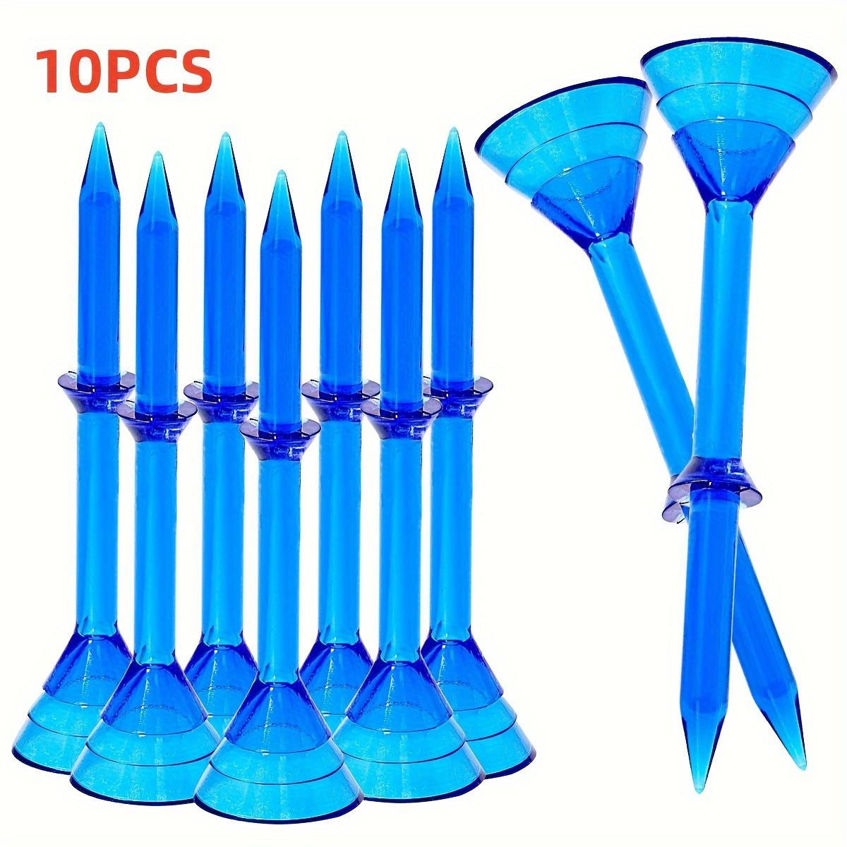 

10 PCS Plastic Golf Tees PC Durable Golf Tees With Stability For Friction Side Spin Reduction Yellow Orange Green Blue синій