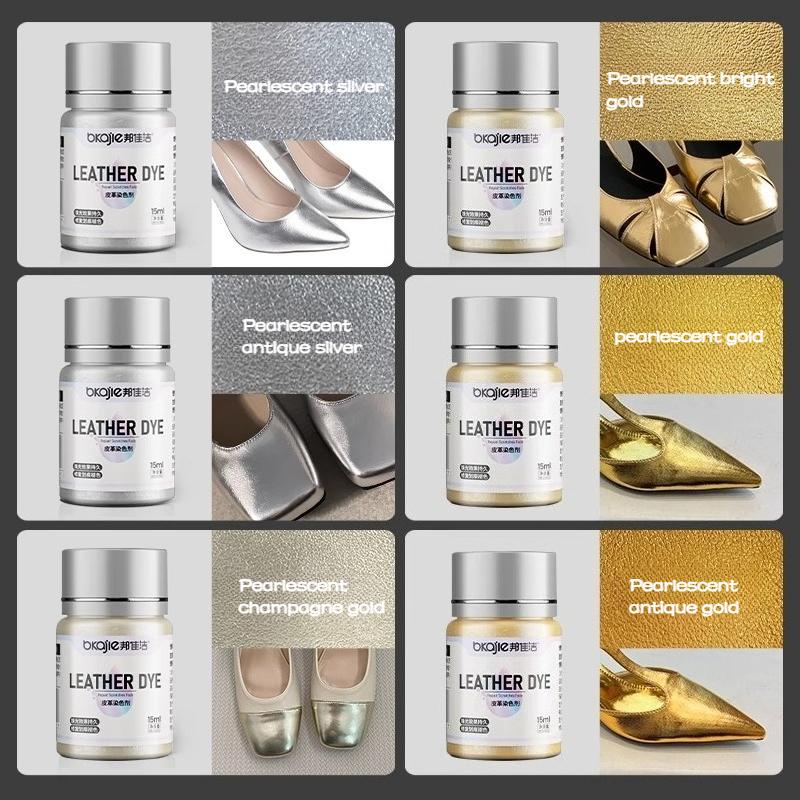 15ml Leder Perlmutt Farbe Leicht zu Färben Nicht Leicht Ausbleichend zum Fixieren Ändern der Farbe Reparieren Aufarbeiten Schuhe Taschen