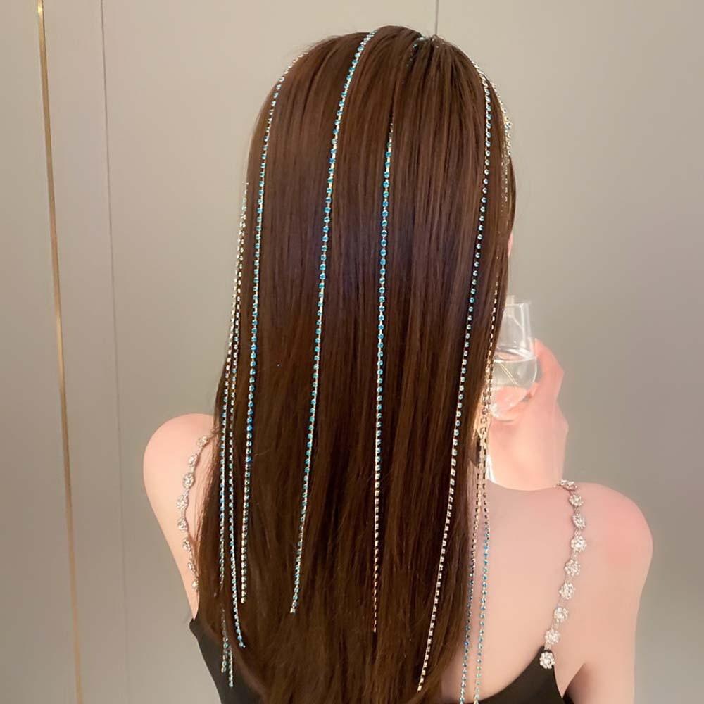 Sweet 4 in 1 Hair Bands with Tassels Elegant Women Hair Hoop Twinkle Hairband  Banquet
