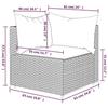 VidaXL Garden Corner Sofa with Brown Cushions Wicker, Sofa, Garden Sofa, Sectional Corner Sofa, 319809