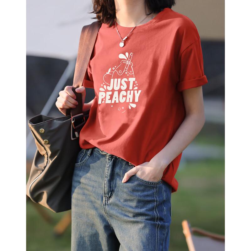 Demana Women s Round Neck Cotton T-Shirt L