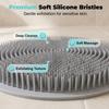 Shower Foot and Back Scrubber, New Silicone Mat with Hanging Hole Suction Cups Body Cleansing Shower Foot Scrubber Back Massager Pad for Men Women