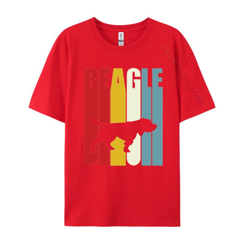 Beagle Crossing Tshirt Unisex Tops Clothes Cotton Fitted Tee Shirts Male Tshirt Guys Tshirt Fast Shipping