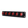 6 Gang Round Switch Panel with LED Water Proof Rocker Switch Panel for Marine Boat