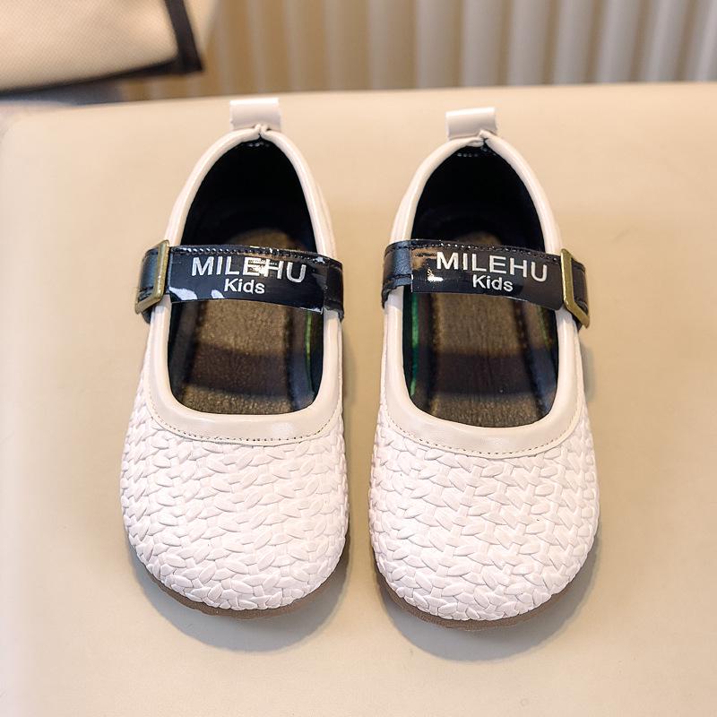 Girls' Versatile Woven Driving Shoes - Autumn 2025 Collection, Solid Color, Ages 3-12