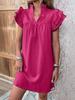 Women's Summer Multi-layer Ruffle Sleeve V-Neck Pullover Dress