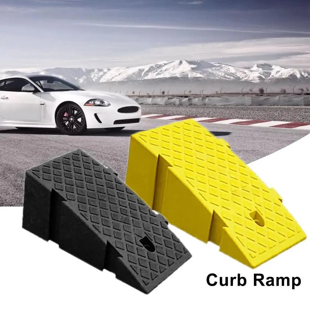 Portable Plastic Curb Ramps for Car Motorcycles 16CM Height Step Mat Lightweight Plastic Threshold Ramp for Trailer Truck Bike
