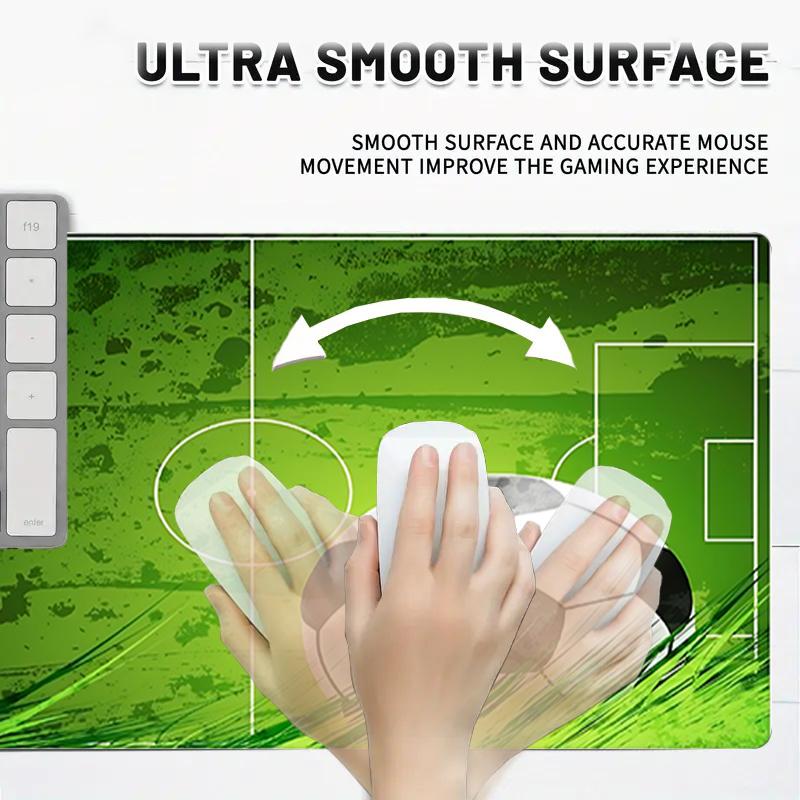 1Pc Soccer Field Gaming Mouse Pad Keyboard Desk Mat Non-slip Rubber Lock Edge Waterproof Computer Mousepad for Office Home Decor Y1580