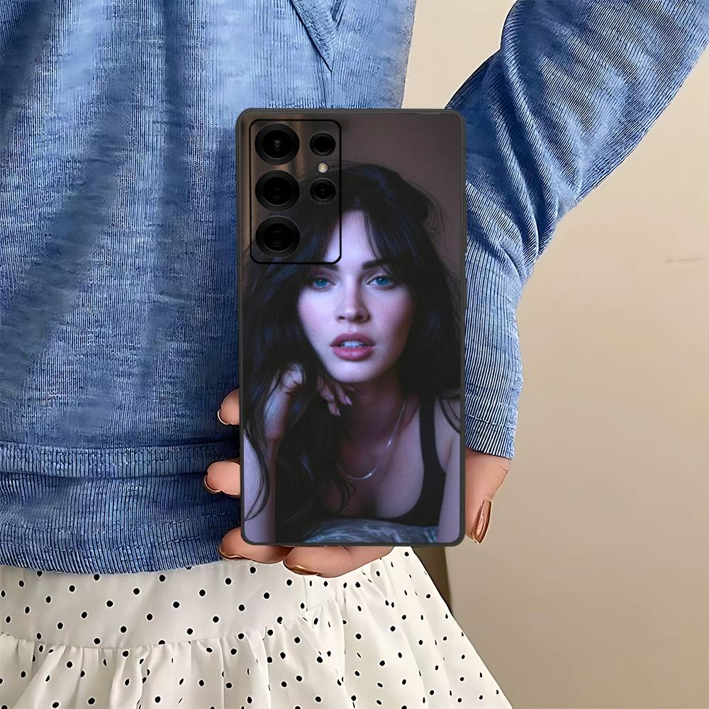 

Megan F-Fox Vintage Beauty Phone Case For Samsung S 24 Fe 25 Ultra Plus 20 Lite 21 30 22 23 24 22 Ultra 5G Fundas Samsung S21Ultra