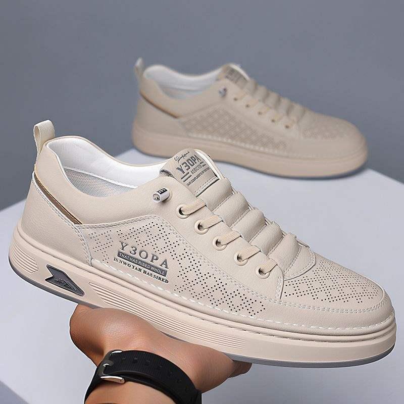 2025 Men's Summer Soft Leather Slip-On Sneakers: Breathable & Casual