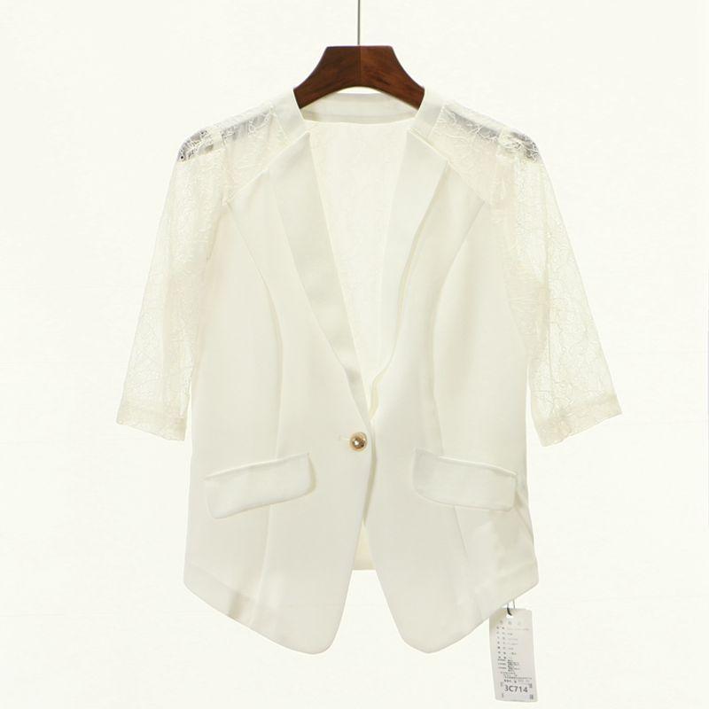 

3c714 Special Offer Fashion Brand Women s Cardigan Lace White (buttons fade with macula) M/160/84A