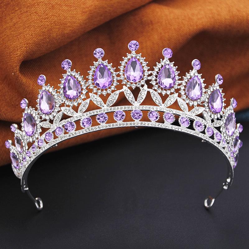 Princess Tiara Crown Headband for Women Elegant Queen Bridal Bride Headwear Hair Jewelry Gift for Wedding Dress Accessories