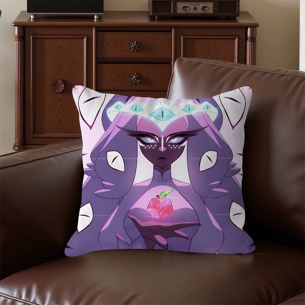 

H-Hazbin Hotel Cartoon Animation Cushion Cover Pillowcase Upholstery Sofa Throw Pillow Home Decor Pillowcas 16x16Inch