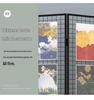 Mobile Art Display Stand: Vertical Folding Grid for Art Exhibitions and Kindergarten Art Shows
