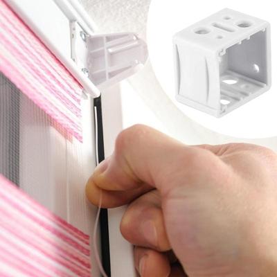 Set of 6/24 White Plastic Mounting Brackets for Window Blinds Headrail Holder