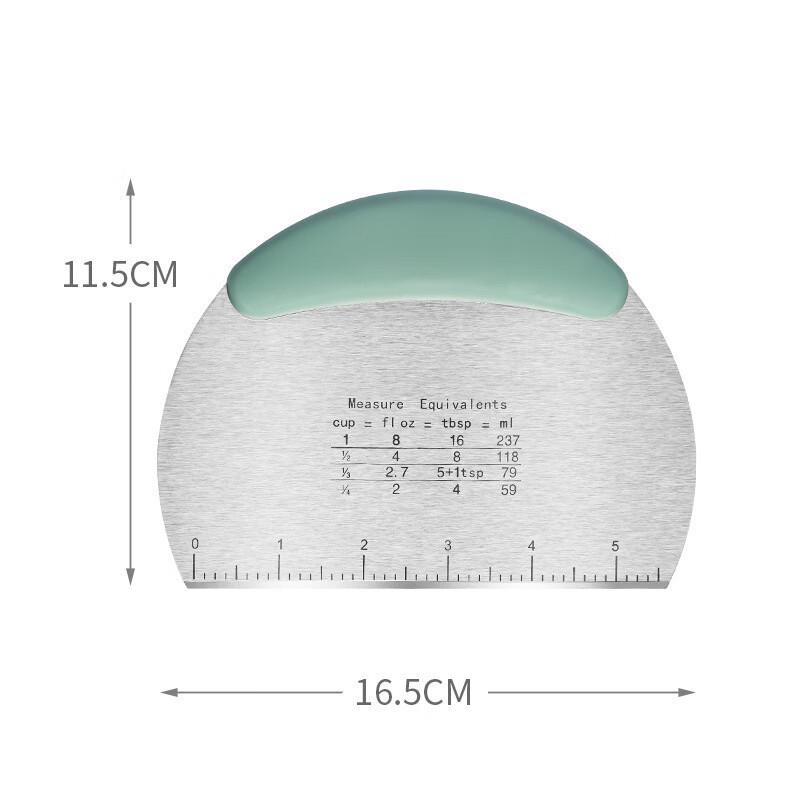 Stainless Steel Dough Scraper & Cutter with Scale