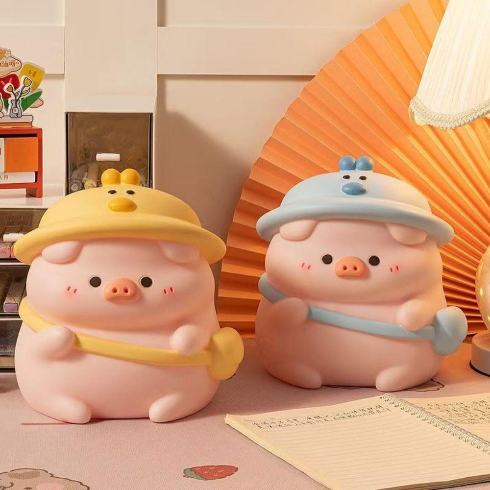 Cute Pig Coin Savings Tank Anti-fall Kids Storage Box Fashion Cartoon Coin Tank  Collection