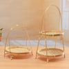1/2/3 Layer Fruit Basket Food Basket Decorative Standing Tray Bamboo Serving Tray Bamboo Storage Basket For Kitchen