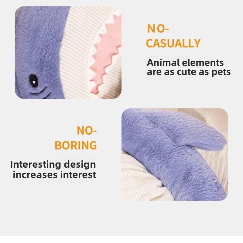 All Seasons Warmth Pet Mat Cute Cartoon Shark Cats Bed Plush Pets Sofa Fun Cat Nest Dog Bed Cats House Pet Supplies Dog House