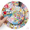 50Pcs/Set Back To School Stickers DIY Fashion Waterproof Doodle Decals Stickers