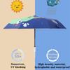 Automatic Umbrella Dinosaur Umbrella Sun Protection and Wind Edge Reflective Strip Non-springback Design Travel Folding Umbrella