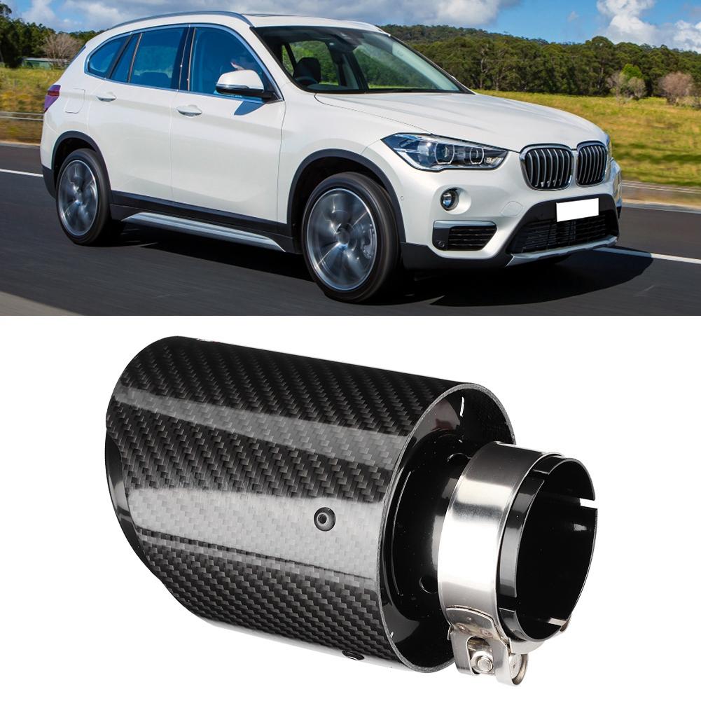 Car Modification Universal Carbon Fiber 63mm Inlet 101mm Outlet Exhaust Tail Pipes Tail Throat