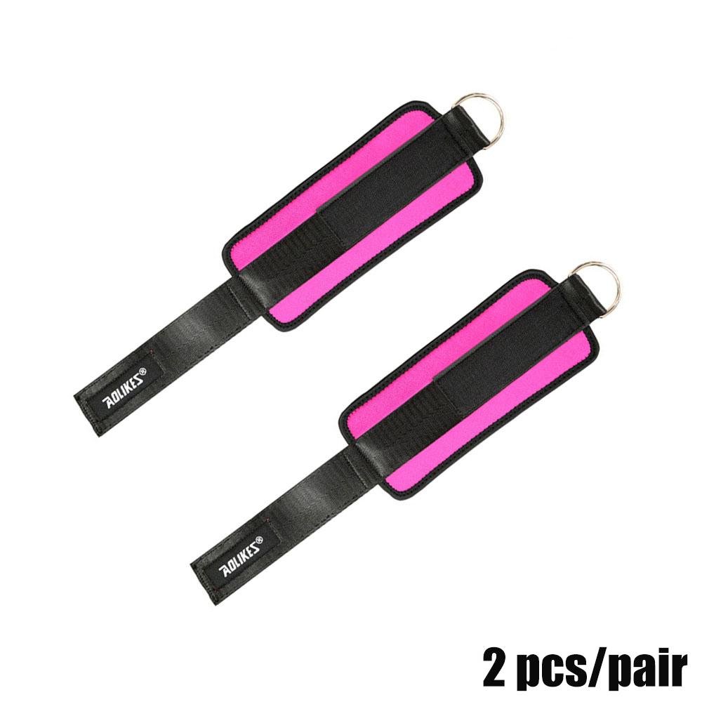 

1 пара спортивных ремней на щиколотке, двойное D-образное кольцо, регулируемые мягкие манжеты, вес для щиколотки, тренировочный бандаж для ног, поддержка спортивных похитителей, новинка