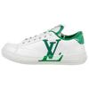 Charlie Leather Low Top Stylish Skateboarding Shoes Men's White Green 1AANJ7