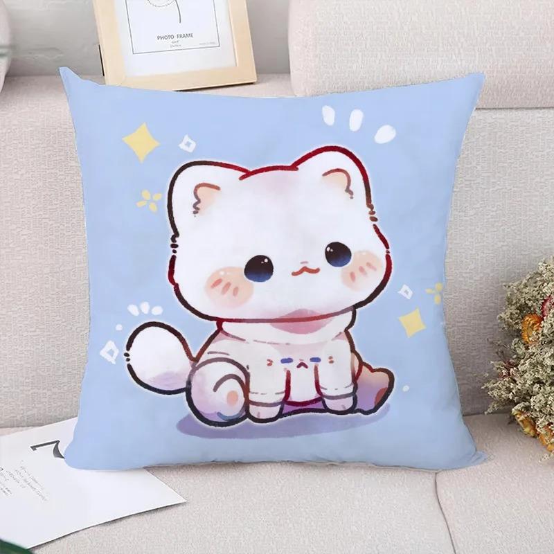 Cute Cat Decorative Pillowcase Living Room Office Home Pillowcase Car Ornaments