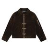 Men's Vintage Distressed Faux Suede Jacket with Airplane Buckle - Retro Autumn Style