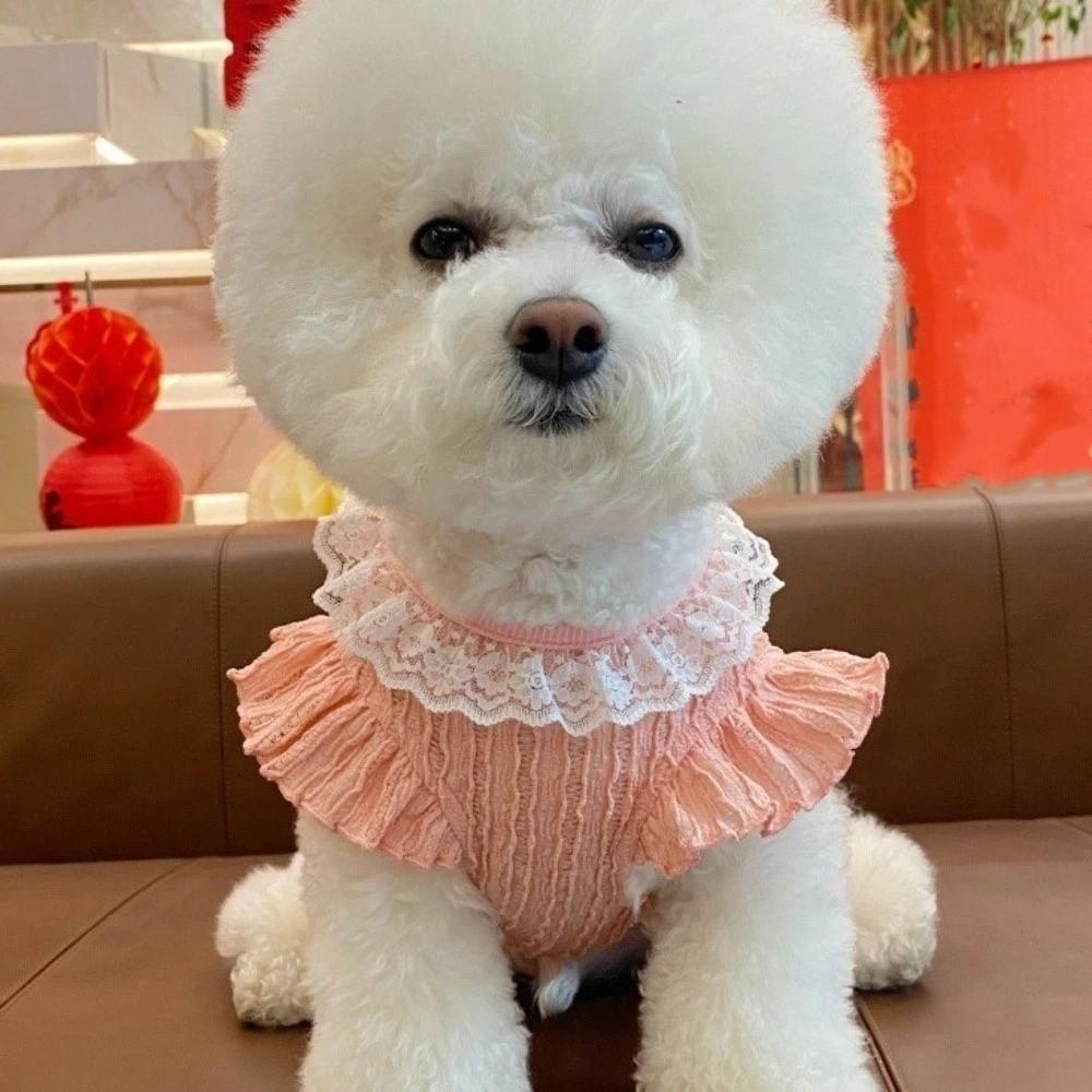 Comfortable Puppy Princess Dress Thin Breathable Dog Tutu Skirt Pet Clothing  Photograph Prop