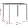 vidaXL Gartentisch mit Holzplatte Grau Poly Rattan & Massivholz Akazie