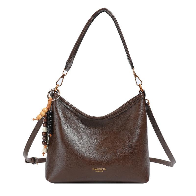 High-end, Niche Soft Leather Large Bag, Fashionable and Versatile Single-shoulder Crossbody Bag, Commuter Tote Bag