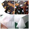 Plastic Halloween Tablecloth Pumpkin Ghost Table Decoration Spooky Bat Tablecloth Bronzing Ghost Decoration Tablecloths