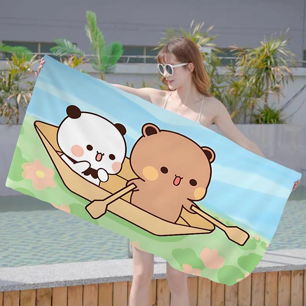 Niedźwiedź Panda B-Bubu-Dudu Anime Kreskówka Anime Ręcznik Plażowy Kąpielowy Miękki Chłonny Ścierka Prezenty dla Dzieci Na Kemping Siłownia
