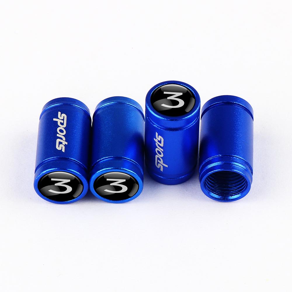 CGYJL1 4Pcs Car Sports Logo Wheel Tire Valve Caps Cover Auto Accessories For Tesla Model 3 Roadster Model S X Model Y SpaceX Cybertruck