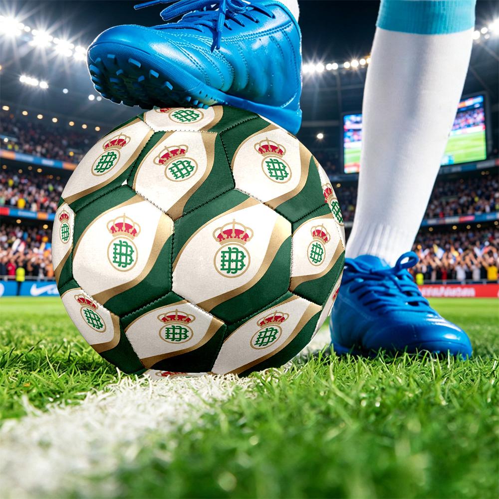 Real Betis FootballPrinted Size 5 Soccer Bll, Anti Slip Adult Match Football Souvenir for Football Fans