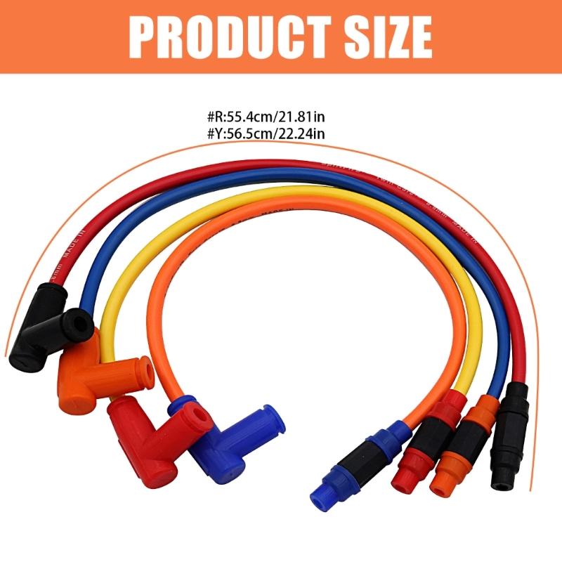 Ignition Power Cable Wires Caps Cover for Dirt Bike Ignition Coil Spark Plugs Power Cable Motorbike Accessories