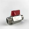 Red Handle 1/8 1/4 3/8 1/2 BSP Female Male 304 Stainless Steel Sanitary Mini Ball Valve Homebrew Food Grade