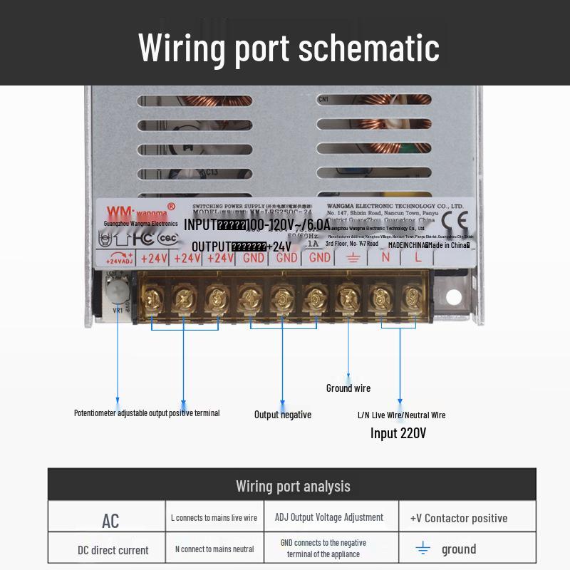 250W High Power Industrial AC To DC Power Supply with Multiple 24V Outputs for Vending Machines