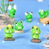 6Pcs Plastic Animal Cartoon Frog Micro Landscape Little Figurine Garden Ornaments Fish Tank Doll Decoration