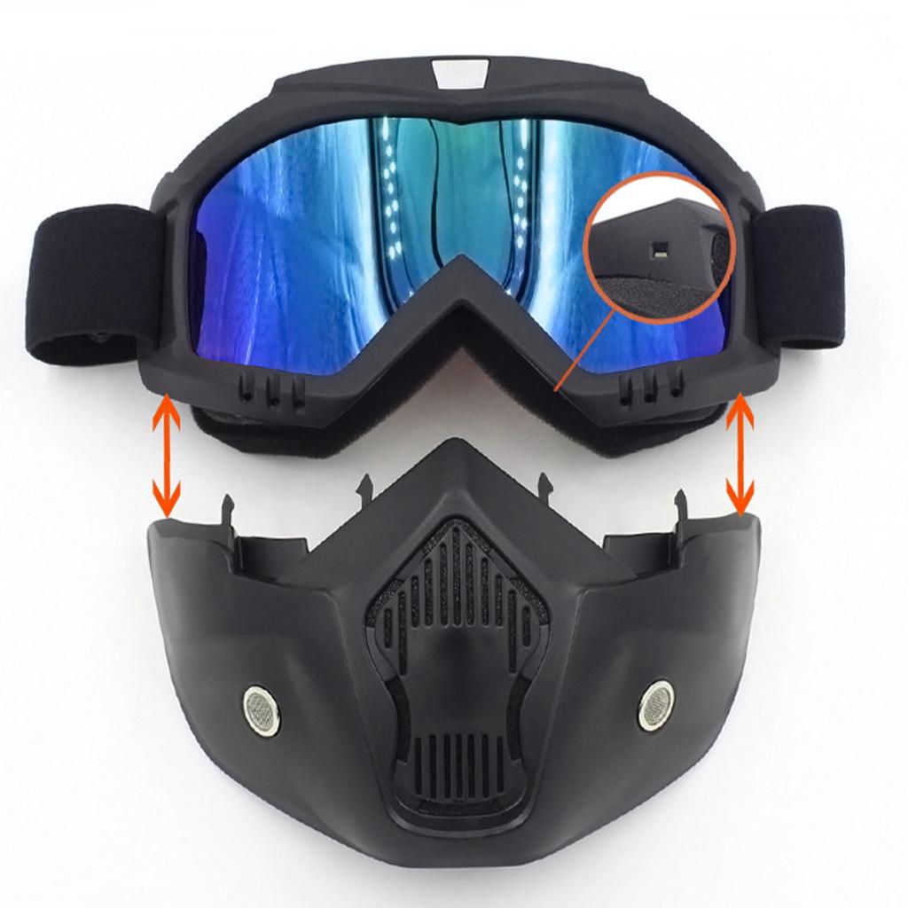 Dustproof Motocross Glasses Windproof Motorcycle Goggles Breathable Full Face Protective Motorbike Dirt Bike MTB Helmet Mask