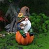 Pumpkin Gnomes Garden Statue Resin Desktop Lawn Ornaments Outdoor Garden Decoration Figurine Thanksgiving Gift