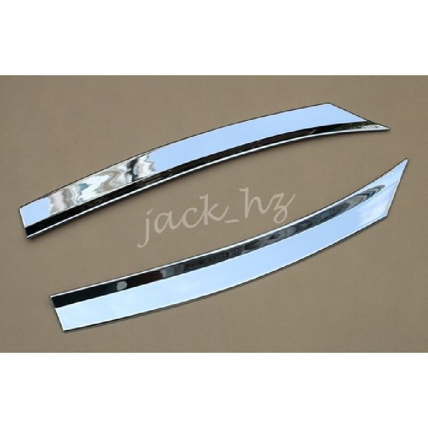 Chrome Headlight Head Light Eyebrow Trims For Nissan Rogue X-Trail 2014-2016