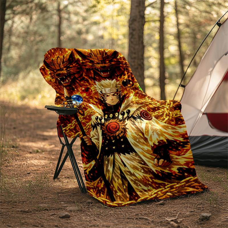 Naruto Sage Mode Print Flannel Blanket, Soft Warm Lightweight Throw Blanket for Living Room,Sofa Bed Camping Office
