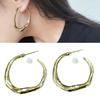 Elegant Hoop Earrings Accessory Thin Hoop Oversize Earrings Geometric Statement Dangle Earrings Unique Ear Studs